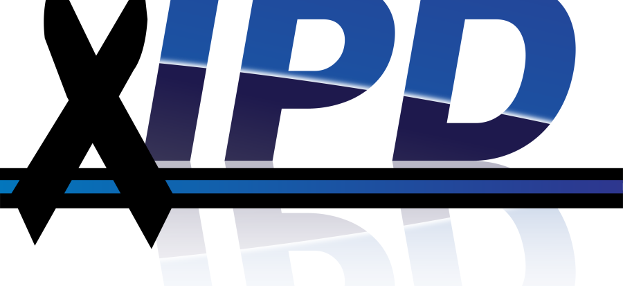 image of the IPD logo with a black ribbon