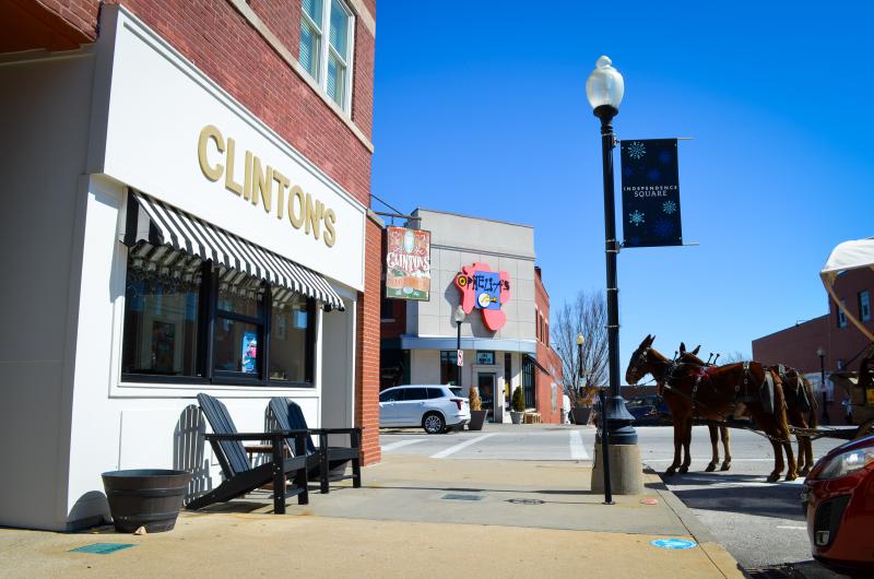 Exterior of Clinton's Soda Fountain Shop