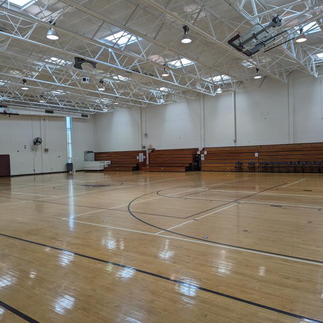 A picture of the gymnasium at the Palmer Center